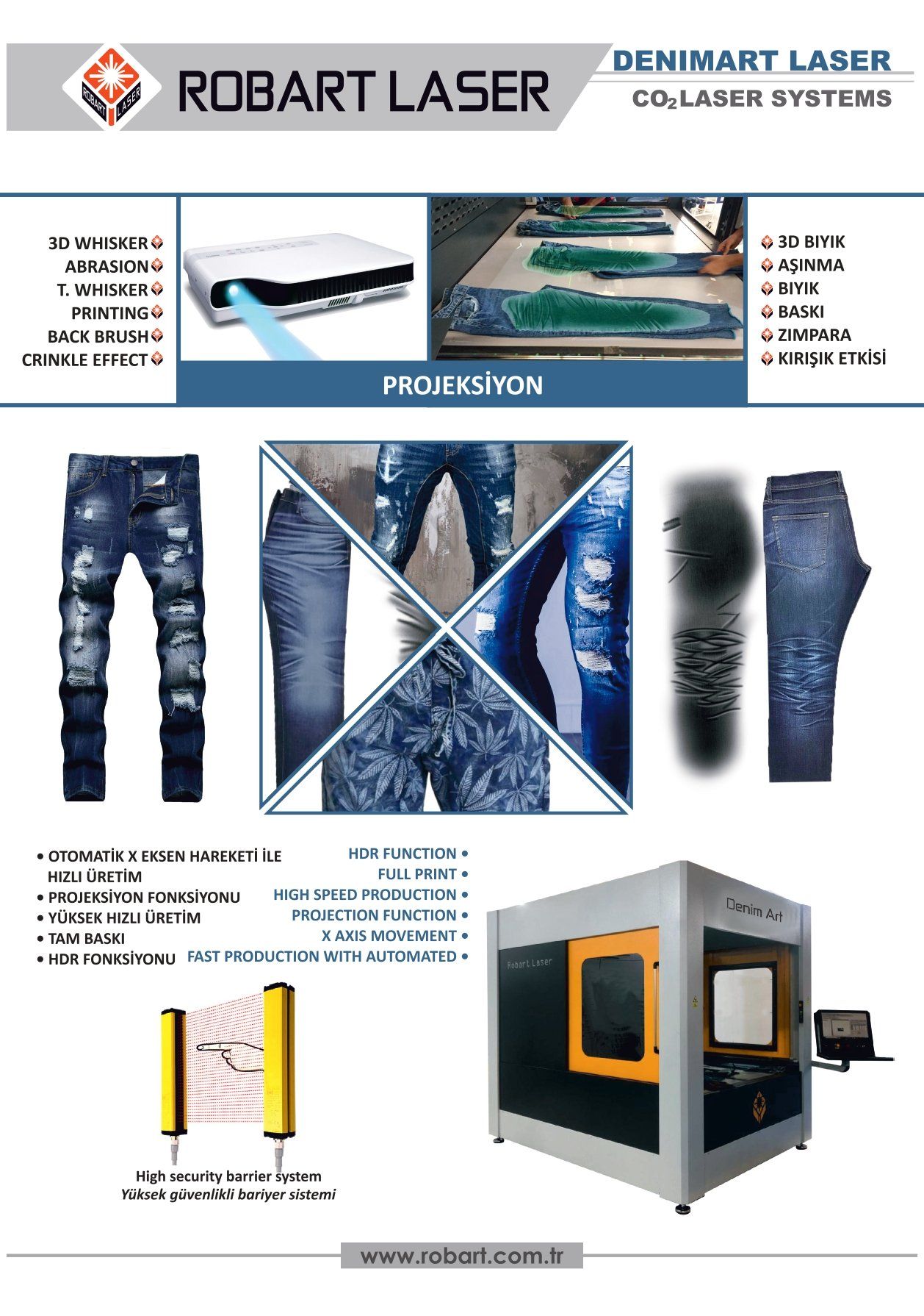 DenimArt Galvo Laser Textile Products Denim Fabric Laser Processing