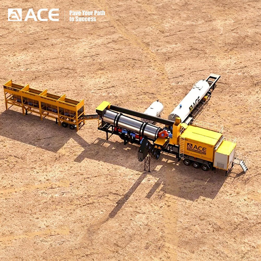 ACE Group IAM 80 Mobile Asphalt Batching Plant Modular Structure Simple Control Easy Setup Low Transport Cost