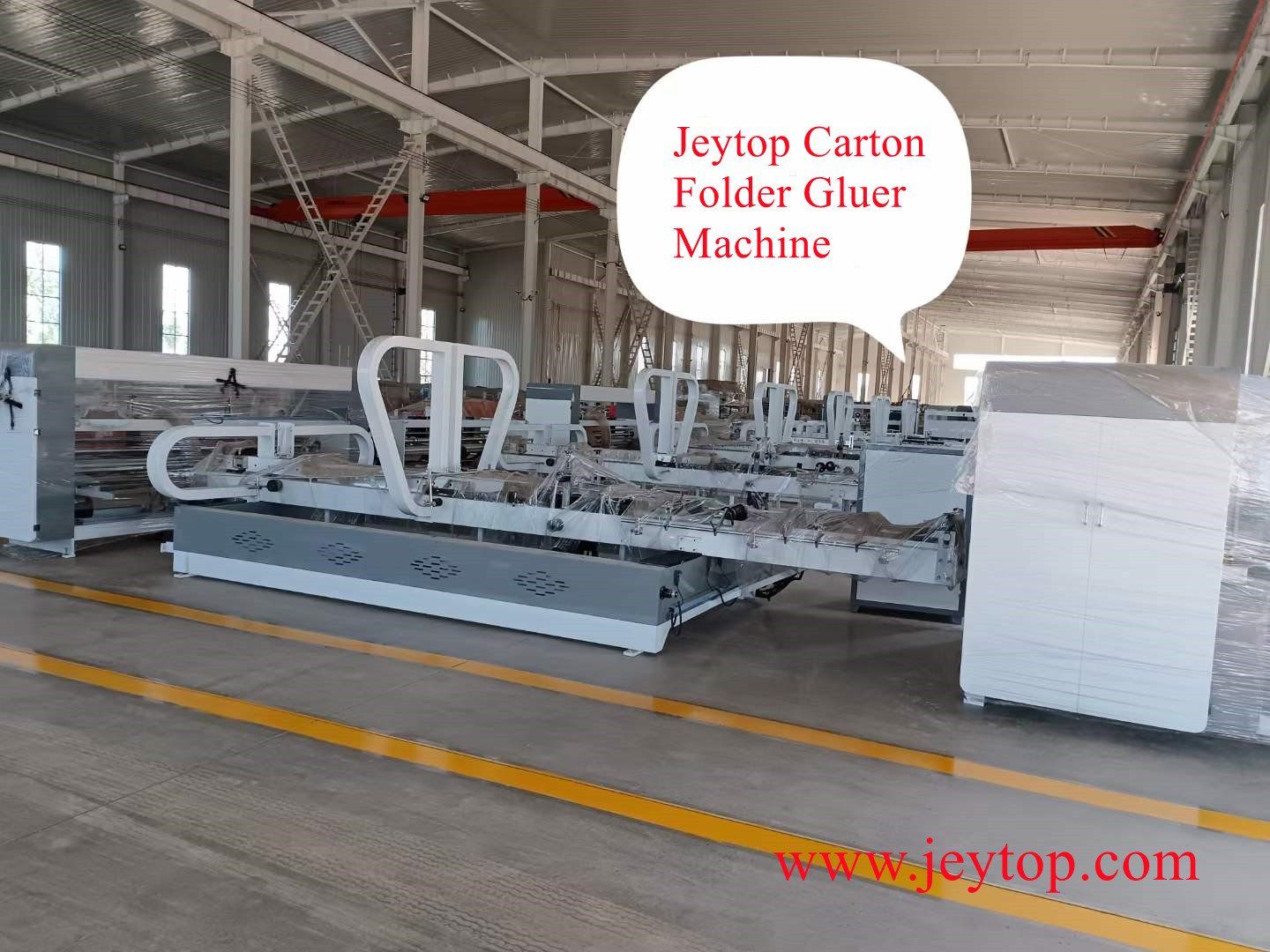 Automatic carton folding and gluing machine