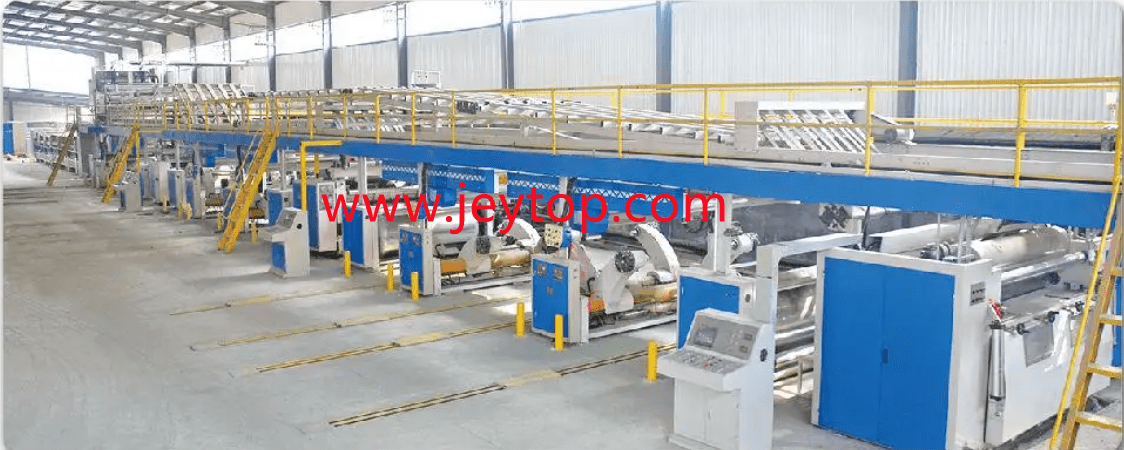 Automatic 3 ply corrugated cardboard production line high speed