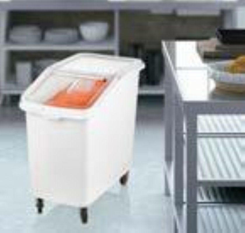 Ingredient Mobile Storage Cart Sugar Flour Bin Storage Bin with Lid