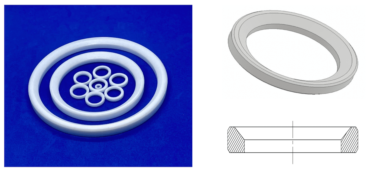 PTFE Flat Washer Flange Pressure