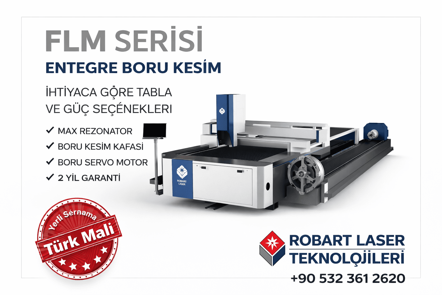 Integrated Fiber Laser Tube and Profile Cutting Machine | Sheet Metal + Tube Cutting | Robart LaserR