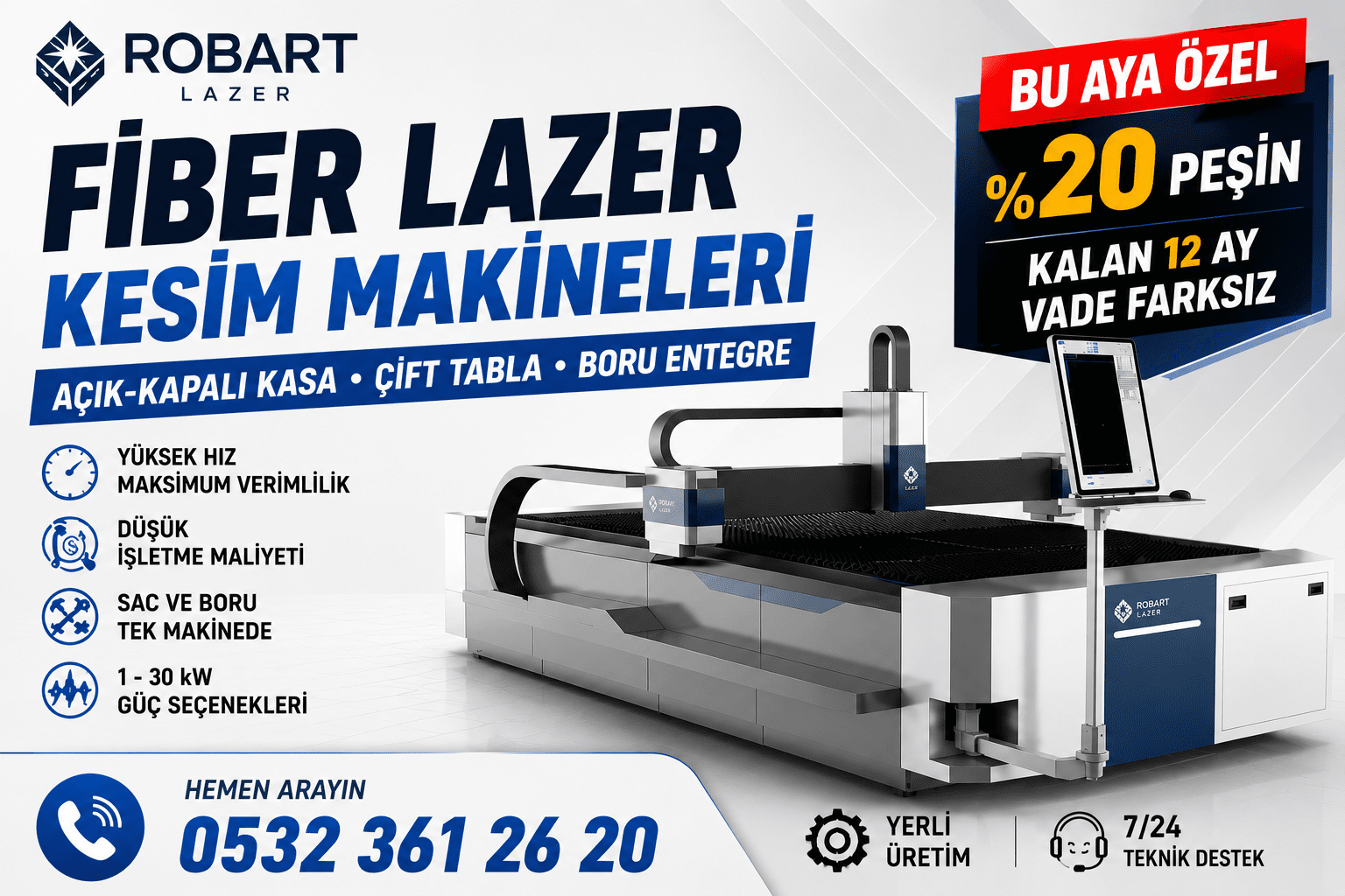 Metal Cutting Fiber Laser Machine | CNC Sheet Metal Cutting Laser | Robert Laser