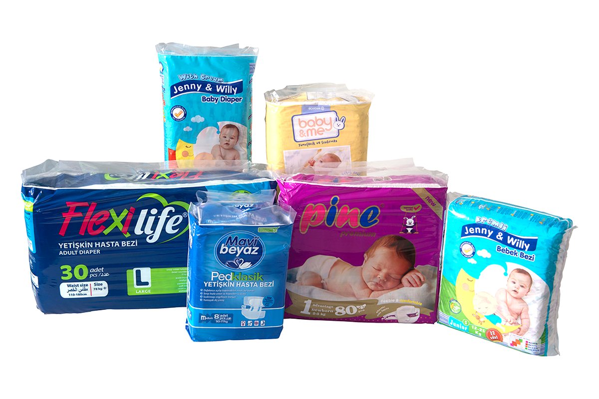 Baby and Adult Diaper Packaging