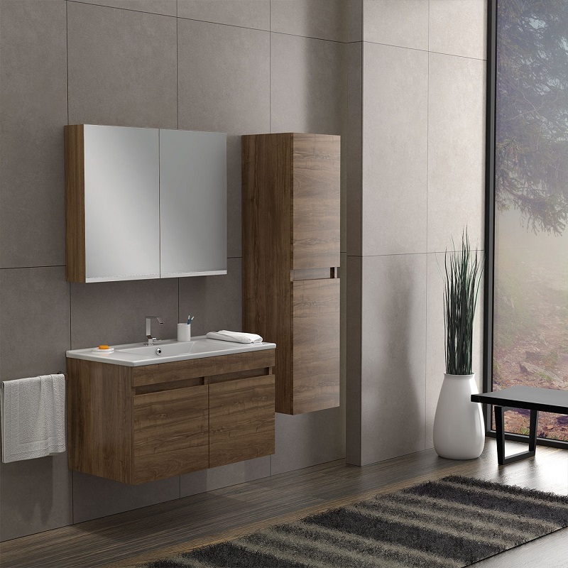 Ahşap Görünümlü Banyo Lavabo Takımı