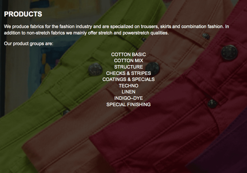 High-quality fabrics tailored for the fashion industry