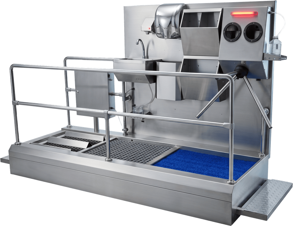 Hygiene Barrier — Boot-Brush, Footbath & Washbasin, Fully Equipped