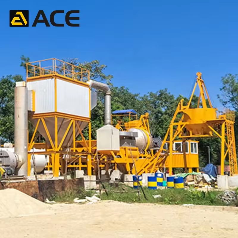 ACE Group CAP Serisi Kompakt Asfalt Plenti – 10-80 t/s Kapasiteli, Yol İnşaatı İçin Küçük ve Mobil Asfalt Batching İstasyonu