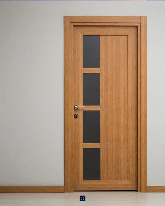 Interior Wooden Door with Glass Panels