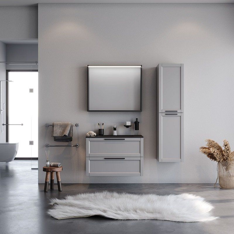 Minimalist Bathroom Mirror with Shelf