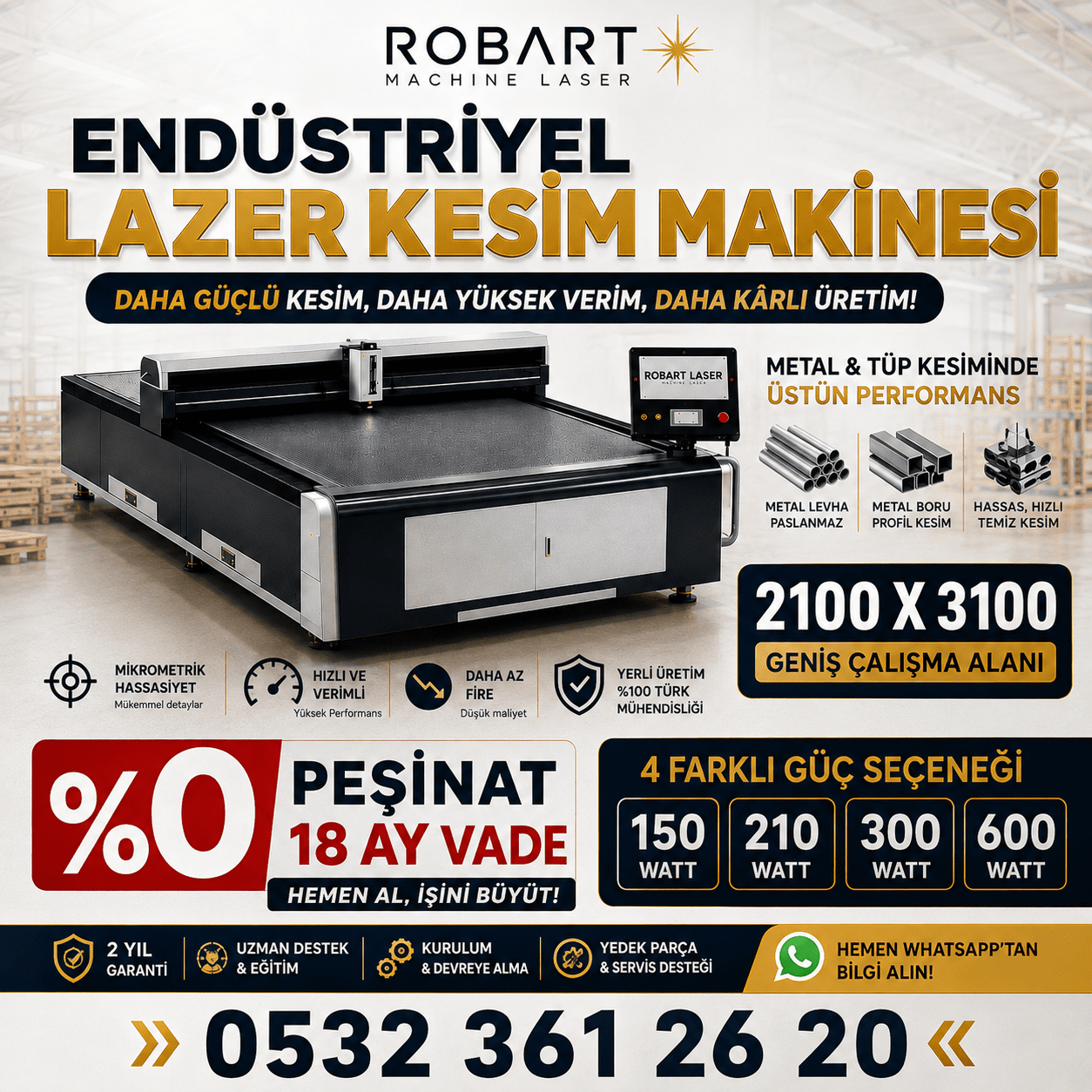 CO₂ Industrial Laser Cutting Machine | Wood, Acrylic, MDF, and Plywood Cutting | Robart Laser