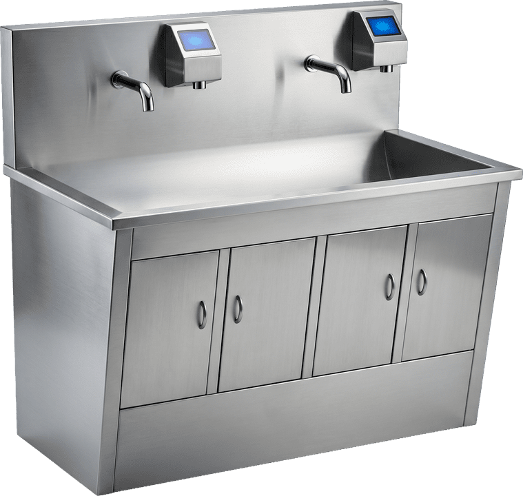 Touchless Sink — Pedestal, 2 Station