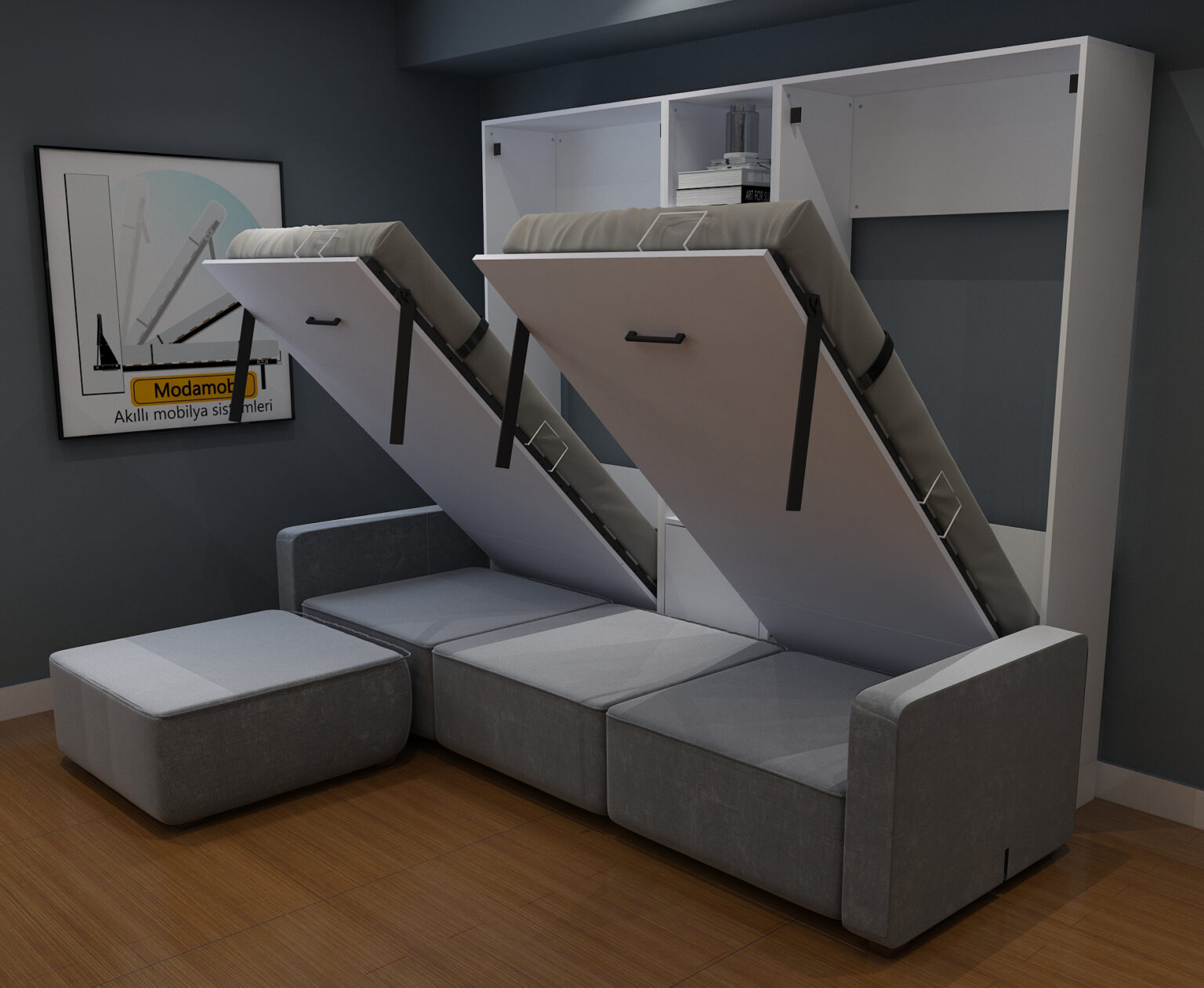 Convertible Sofas with Integrated Beds