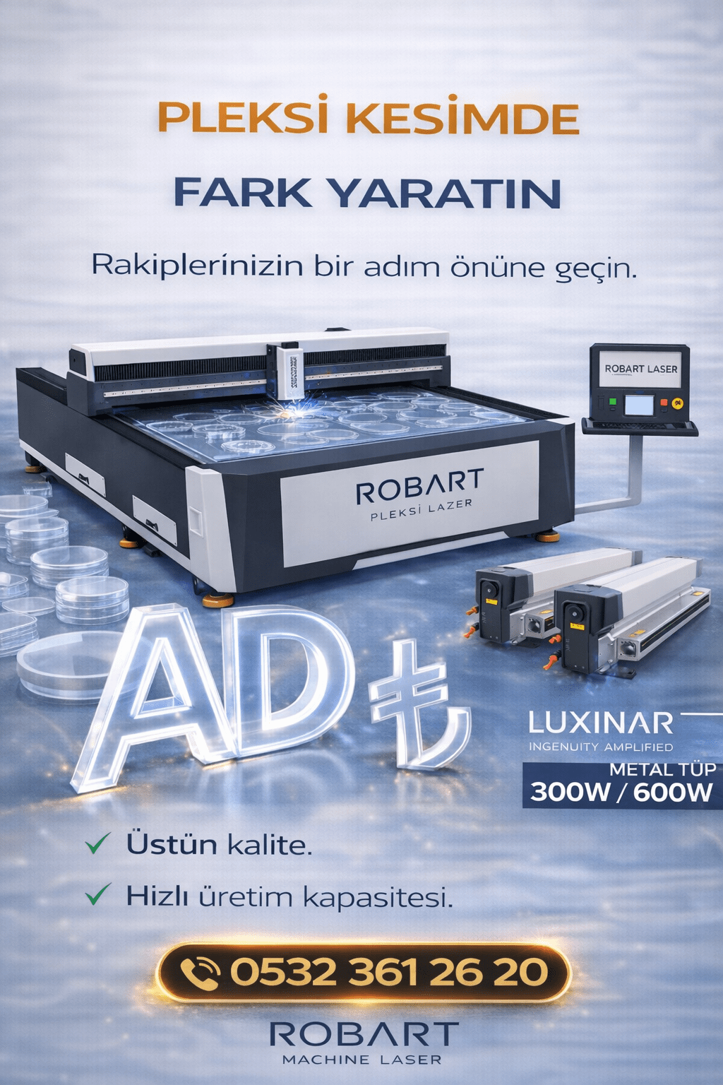 CO₂ Acrylic Laser Cutting Machine | Acrylic Laser Cutting Machine | Robart Laser
