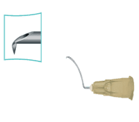 Irrigating Cystotome (Blumenthal) Capsulorhexis Cystotomes Cannulas Nucleus Removal CC128 // 0.30 x 16mm 30G CC129 // 0.40 x 16mm 27G CC130 // 0.50 x 16mm 25G CC131 // 0.60 x 16mm 23G  Formed 8.5mm from bend to tip.