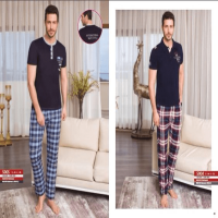 GÜRYILDIZ Men's Pajamas Set  | Long Sleeve Plaid |  Cotton Striped Sleepwear with Pockets 2 Piece Comfy Pjs Set