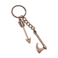 Ax and Arrow Metal 3D Keychain