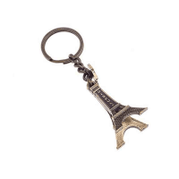 Tumbled Metal 3D Keychain