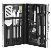 Picnic at Ascot 20 Piece Stainless Steel BBQ Barbecue Grill Tool Set with Aluminum Case -Brand New