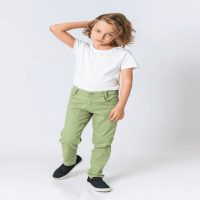 Boy Khaki Green Skinny Leg Pants