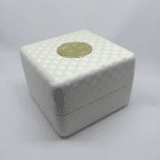 WHITE EXTERIOR LEATHER COVERED WATCH BOXES