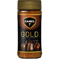 Camel Gold Coffee Glass Jar 50g Square