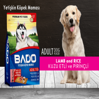 BADO KUZU ETLİ & PİRİNÇLİ YETİŞKİN KÖPEK MAMASI