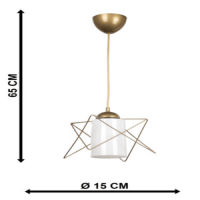 Modes Single Tumbled Acrylic Chandelier (white) 2 Pieces