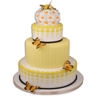 Three Tier Patterned Wedding Cake