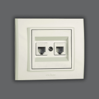 DOUBLE DATA SOCKET - WHITE