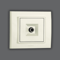 TV Socket Finned-White