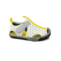 KIDS SUMMER YELLOW STRIPE MESH SHOES