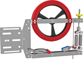 Weightless tensioner with 300mm cast pulley