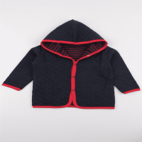 Quilted Navy Blue Hooded Baby Girl Cardigan Baby Cardigan Winter Quilted Baby Girl Baby Boy Cardigan