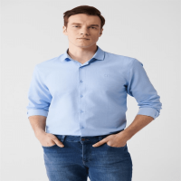 Blue Easy-Iron Dobby Regular Fit Shirt