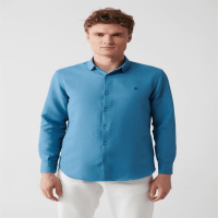 Petrol Blue Waffle Textured Shirt