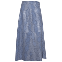 Blue Women's Leather Skirt