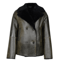 Khaki Women's Antique Fur Coat