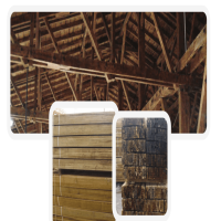 Wooden roof element lath and frame