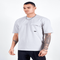 Coloring Gray Single Pocket Men's 30/2 Thick T-Shirt