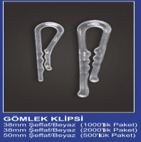 PLASTİK GÖMLEK KLİPSİ 4 CM SİYAH (2000 LİK POŞET)