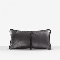 Tasseled Welt Leather Pillow