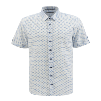 Men's Shirt 100% Cotton Short Sleeve Sky Blue Shirt