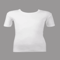 Boy White Rib Crew Neck Undershirt