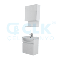 White Bathroom Cabinet with Bottom Cabinet and Top Cabinet