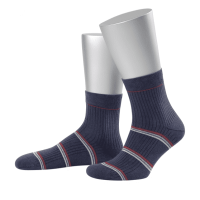 Red and White Striped Men's Socks Manufacturing