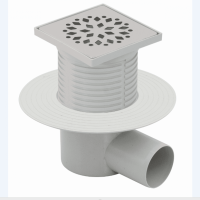 Floor Drain with 10x10 Adjustment and Insulation Skirt Ø50 (Side Outlet)