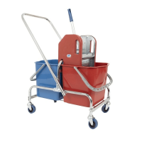 Double Bucket Chrome Trolley