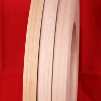 Glueless raw wood edge bands